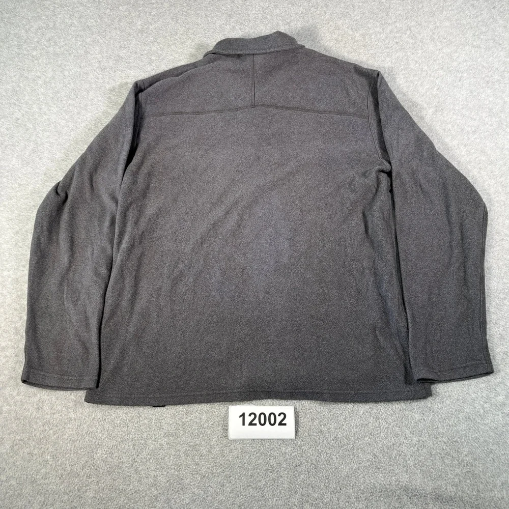 The North Face Polartec Fleece Jacket Mens Medium Gray Mock Neck Quarter Zip